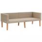 Preview: 4-tlg. Garten-Lounge-Set mit Auflagen Poly Rattan Beige