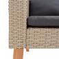 Preview: 4-tlg. Garten-Lounge-Set mit Auflagen Poly Rattan Beige