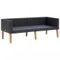 Preview: 4-tlg. Garten-Lounge-Set mit Auflagen Poly Rattan Schwarz