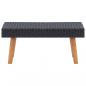 Preview: 4-tlg. Garten-Lounge-Set mit Auflagen Poly Rattan Schwarz