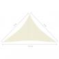 Preview: Sonnensegel 160 g/m² Creme 3x3x4,2 m HDPE  