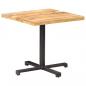 Preview: ARDEBO.de - Bistrotisch Quadratisch 80x80x75 cm Raues Mangoholz