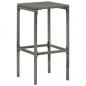 Preview: Barhocker mit Kissen 6 Stk. Grau Poly Rattan