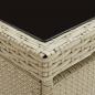 Preview: Garten-Esstisch Beige Poly Rattan und Glas