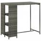 Preview: Bartisch mit Regal Grau 120x60x110 cm Poly Rattan  