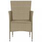 Preview: Garten-Essstühle 2 Stk. Poly Rattan Beige