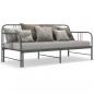 Preview: Ausziehsofa Bettgestell Grau Metall 90x200 cm