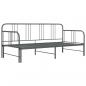 Preview: Ausziehsofa Bettgestell Grau Metall 90x200 cm