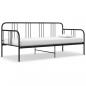 Preview: ARDEBO.de - Schlafsofa Bettgestell Schwarz Metall 90x200 cm