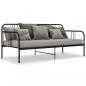 Preview: Schlafsofa Bettgestell Schwarz Metall 90x200 cm