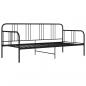 Preview: Schlafsofa Bettgestell Schwarz Metall 90x200 cm