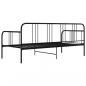 Preview: Schlafsofa Bettgestell Schwarz Metall 90x200 cm