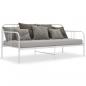 Preview: Schlafsofa Bettgestell Weiß Metall 90x200 cm