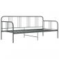 Preview: Schlafsofa Bettgestell Grau Metall 90x200 cm