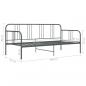 Preview: Schlafsofa Bettgestell Grau Metall 90x200 cm