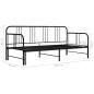 Preview: Tagesbett Ausziehbar Schwarz Metall 90x200 cm