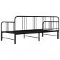 Preview: Tagesbett Ausziehbar Schwarz Metall 90x200 cm