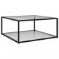 Preview: ARDEBO.de - Couchtisch Transparent 80x80x35 cm Hartglas