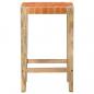 Preview: Barhocker 2 Stk. Braun Echtleder 75 cm 