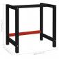 Preview: Werkbankgestell Metall 80x57x79 cm Schwarz und Rot