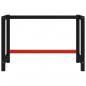 Preview: Werkbankgestell Metall 120x57x79 cm Schwarz und Rot