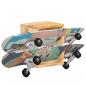 Preview: Skateboard Wandhalter 25x20x30 cm Mango Massivholz