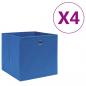 Preview: ARDEBO.de - Aufbewahrungsboxen 4 Stk. Vliesstoff 28x28x28 cm Blau