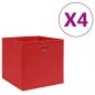 Preview: ARDEBO.de - Aufbewahrungsboxen 4 Stk. Vliesstoff 28x28x28 cm Rot