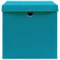 Preview: Aufbewahrungsboxen mit Deckeln 4 Stk. 28x28x28 cm Babyblau