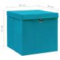 Preview: Aufbewahrungsboxen mit Deckeln 4 Stk. 28x28x28 cm Babyblau