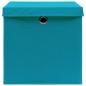 Preview: Aufbewahrungsboxen mit Deckeln 10 Stk. 28x28x28 cm Babyblau