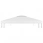 Preview: Pavillon-Dachplane mit Kaminabzug 310 g/m² 3x3 m Weiß