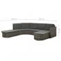 Preview: 4-tlg. Garten-Lounge-Set mit Auflagen Poly Rattan Grau