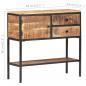 Preview: Sideboard 85x30x80 cm Raues Mangoholz