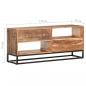 Preview: TV-Schrank 120x30x50 cm Raues Akazienholz