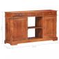 Preview: Sideboard 135x35x75 cm Akazienholz Massiv