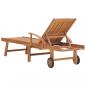 Preview: Sonnenliege Massivholz Teak