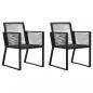 Preview: 3-tlg. Garten-Essgruppe PVC Rattan Schwarz