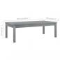 Preview: Couchtisch 100x50x33 cm Grau Massivholz Akazie