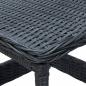 Preview: Gartentisch Dunkelgrau 45x45x46,5 cm Poly Rattan 