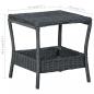 Preview: Gartentisch Dunkelgrau 45x45x46,5 cm Poly Rattan 