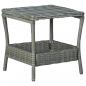 Preview: ARDEBO.de - Gartentisch Hellgrau 45x45x46,5 cm Poly Rattan