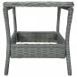 Preview: Gartentisch Hellgrau 45x45x46,5 cm Poly Rattan