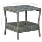 Preview: Gartentisch Hellgrau 45x45x46,5 cm Poly Rattan