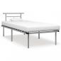 Preview: ARDEBO.de - Bettgestell Grau Metall 90x200 cm