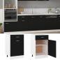 Preview: Schubunterschrank Schwarz 50x46x81,5 cm Holzwerkstoff