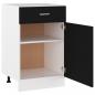 Preview: Schubunterschrank Schwarz 50x46x81,5 cm Holzwerkstoff