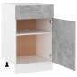 Preview: Schubunterschrank Betongrau 50x46x81,5 cm Holzwerkstoff