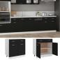 Preview: Schubunterschrank Schwarz 80x46x81,5 cm Holzwerkstoff