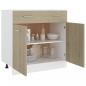 Preview: Schubunterschrank Sonoma-Eiche 80x46x81,5 cm Holzwerkstoff